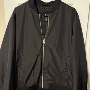 H&M Classic Black Bomber Jacket